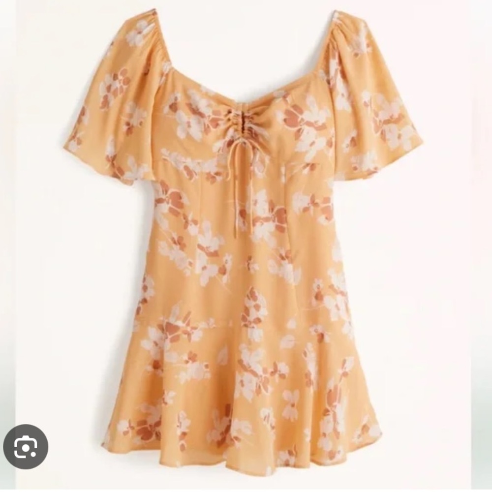 Abercrombie Flutter Sleeve Keyhole Mini Dress